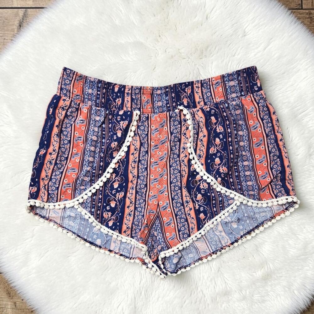 Festival IRIS Los Angeles Boho Hippie  Print Flowy Shorts M